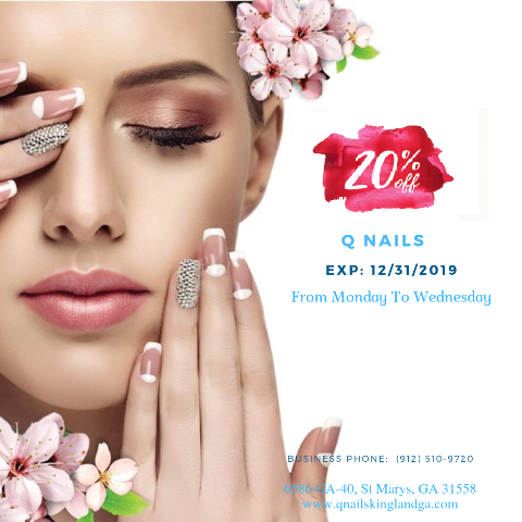 Q Nails Spa 6586 Ga 40 St Marys Ga 31558 Usa 912 510 9720